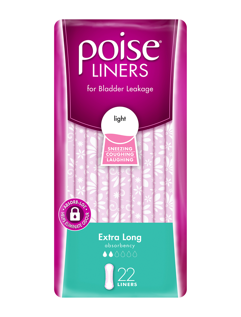 Poise Pads Extra Long Liners | 22 per packet