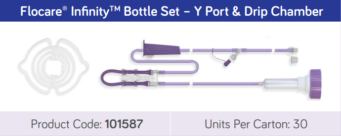Flocare Infinity Bottle Set -  Y port | Carton of 30