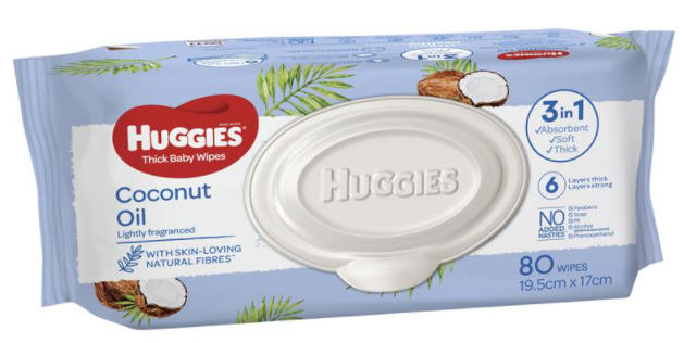Huggies Coconut Scented Wipes (80 pack)