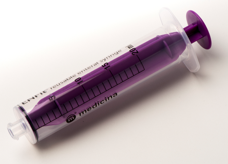 ENFit 20ml Enteral Reusable Feeding Syringe