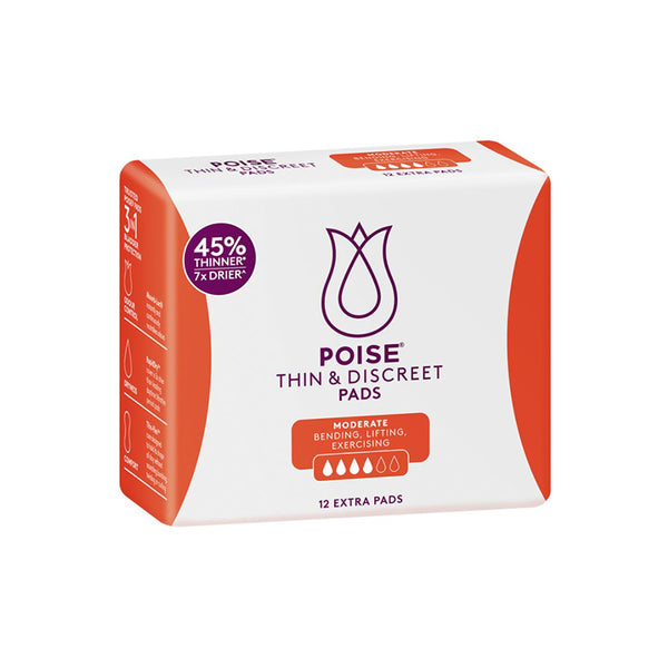 Poise Thin and Discreet Pad Extra | 12 per packet