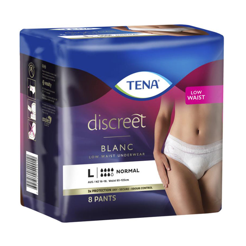 TENA Pants Women - Discreet Blanc Normal Low Waist, PACKET